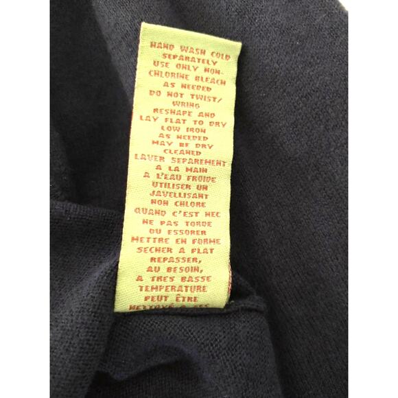 Anthropologie HWR Women's Navy Lace Cardigan Large Preppy Cottage Career - Picture 10 of 11